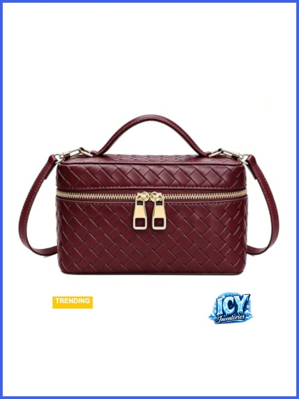 Square Box Mini Satchel Shoulder Bag Faux Leather Adjustable Strap Crossbody